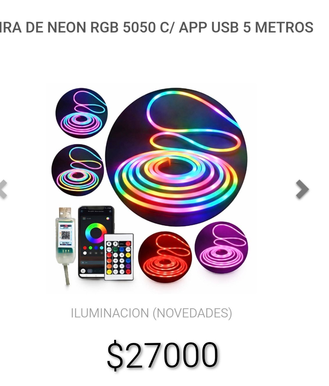 LUZ LED COLORES